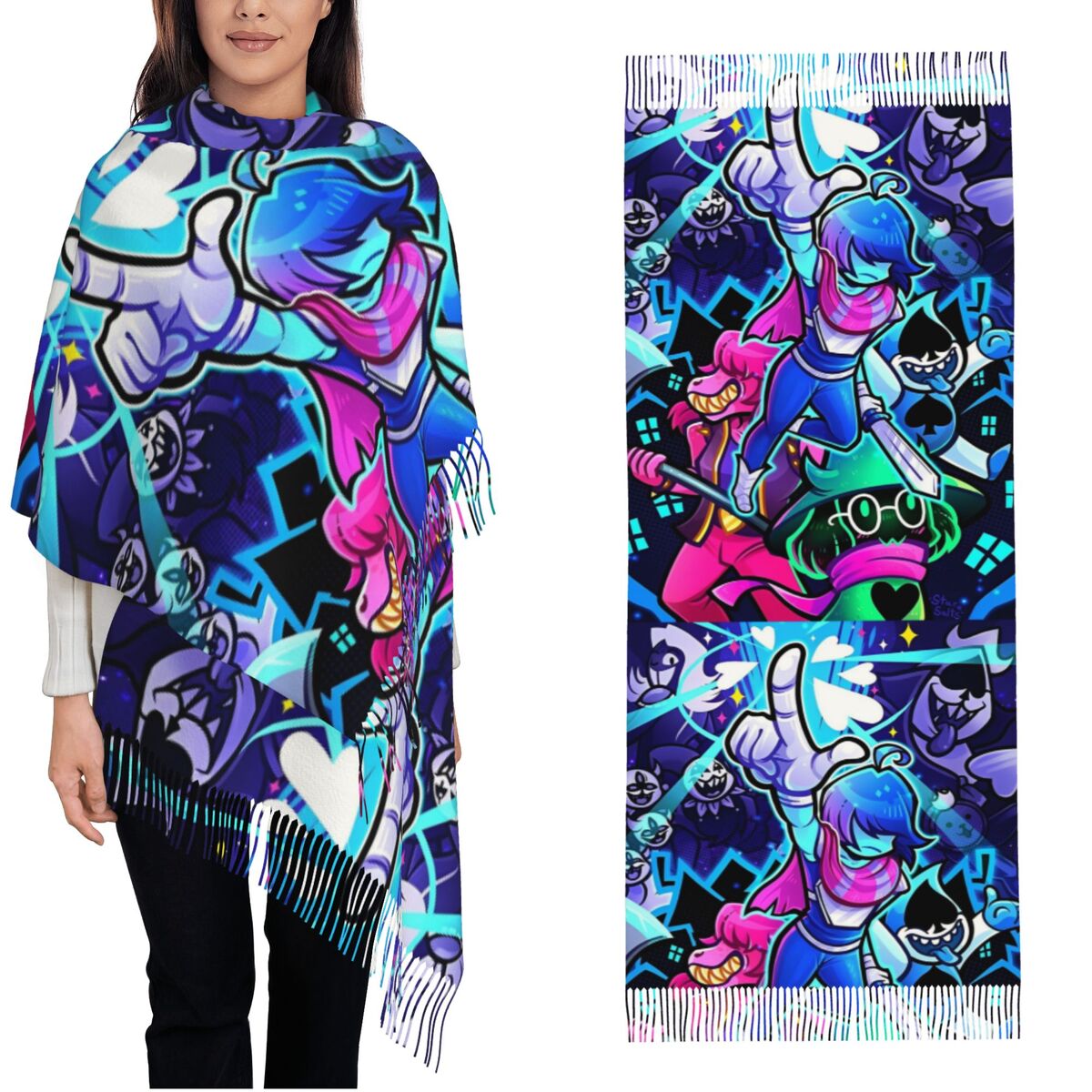 Pashmina Wrap Large - Deltarunes Sjaal Wraps Dames Winter Grote