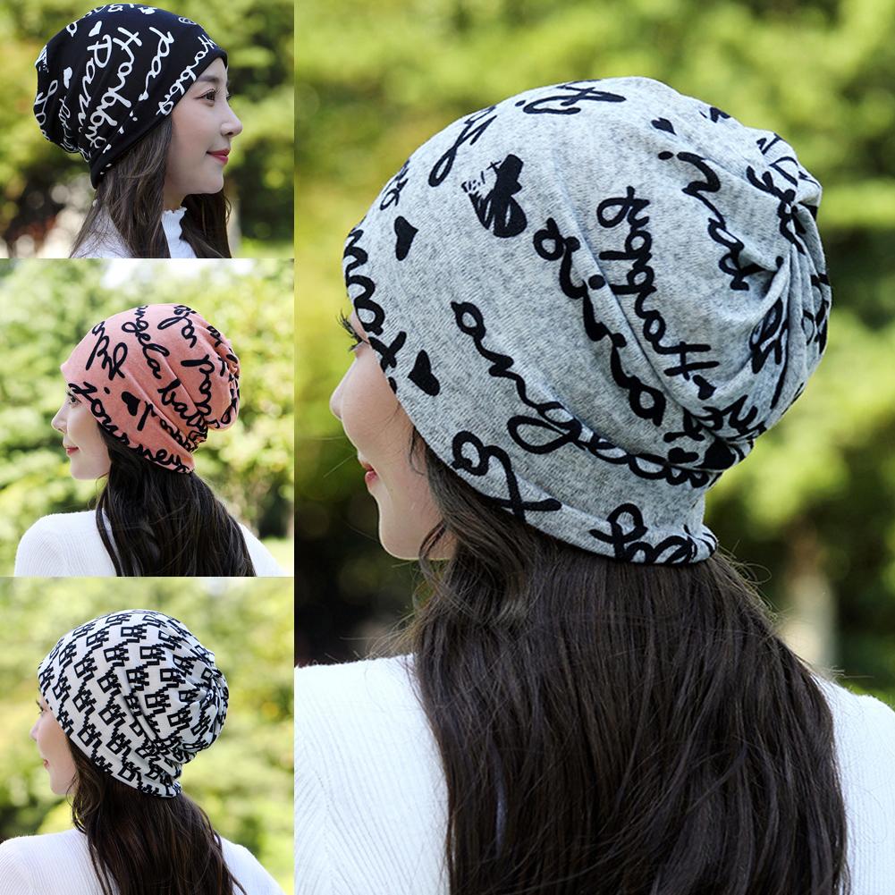 Infinity Scarf Knit - Dames katoenen slouchy beanie muts stretch