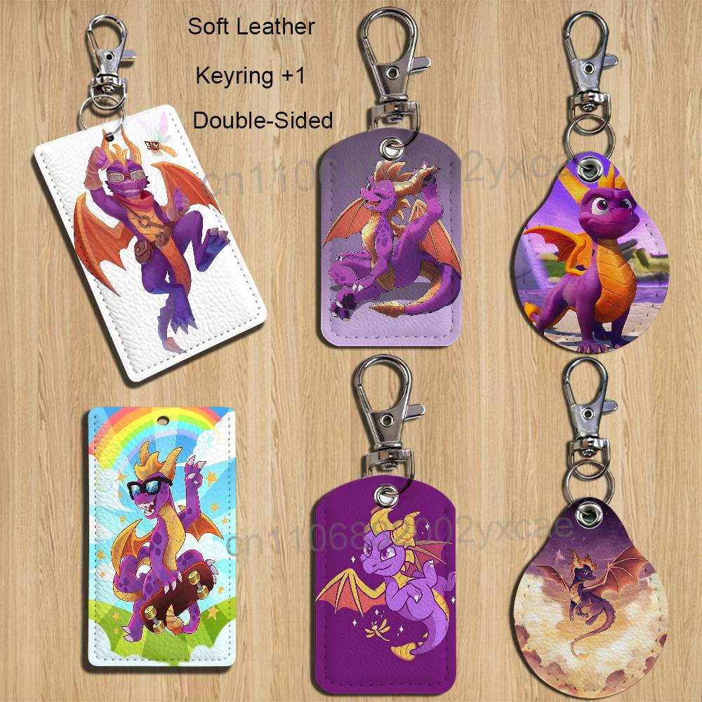 Lanyard Badge Holder - game Spyro the Dragon Sparx lederen