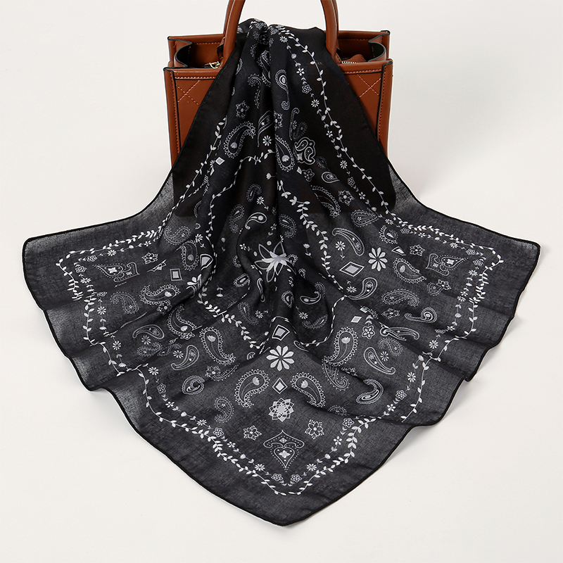Handkerchief Cotton Men - Mode Hiphop Bandana Outdoor Unisex Zwart