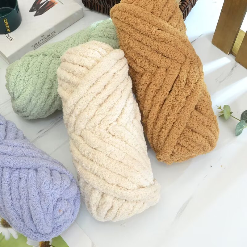 Woven Scarf Blanket - Kattenstaartgaren, extra dik ijsstripgaren, chenillegaren, garen