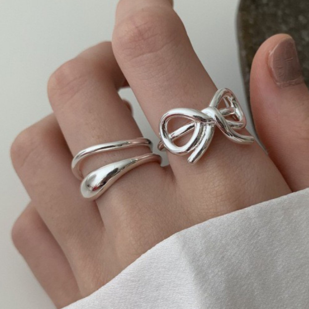 Tie Clip Silver - 925 sterling zilveren eenvoudige ring voor