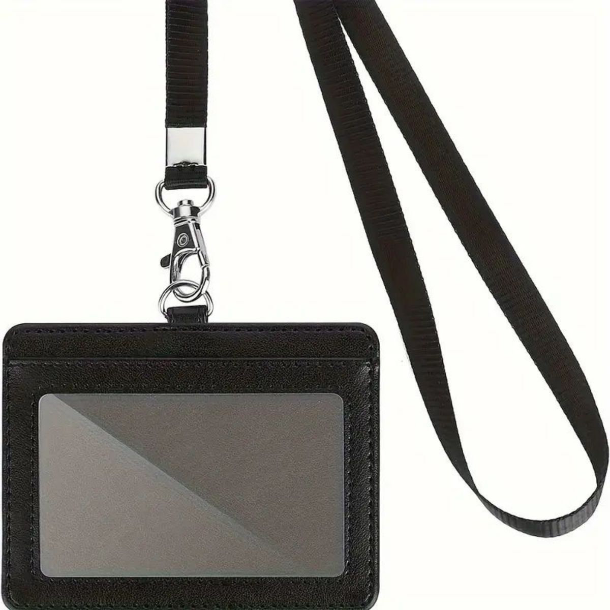 Lanyard Badge Holder - 1-delige horizontale ID-badgehouder met versterkt ID-sleutelkoord