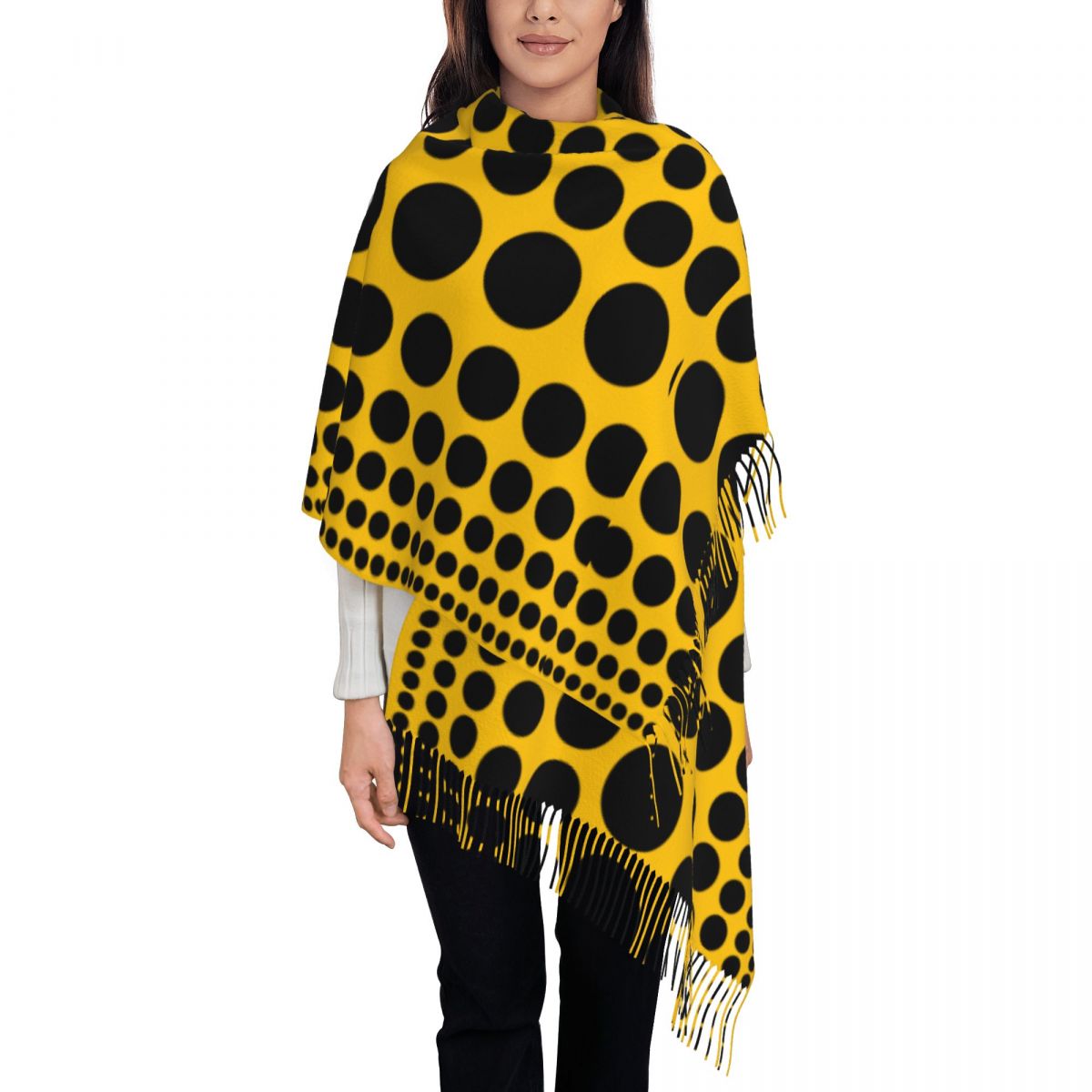 Infinity Scarf Knit - Infinity Polka Dots Sjaal Voor Vrouwen