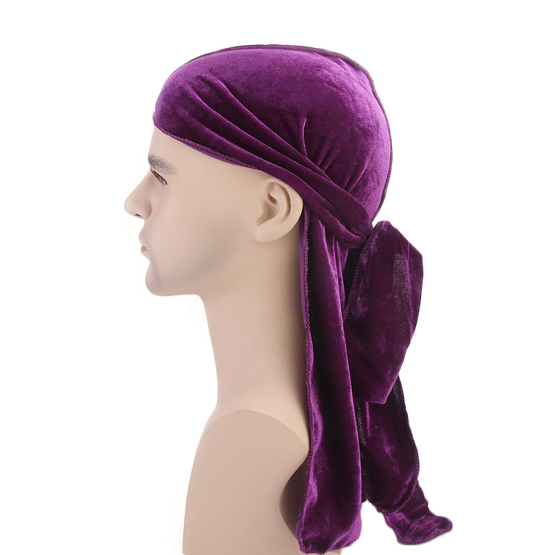 Bandana Doo Rag - Nieuwe Luxe mannen Fluwelen Durags Bandana