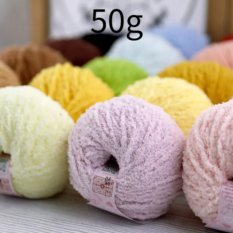 Woven Scarf Blanket - 50g kort pluche garen 70m, doe-het-zelf
