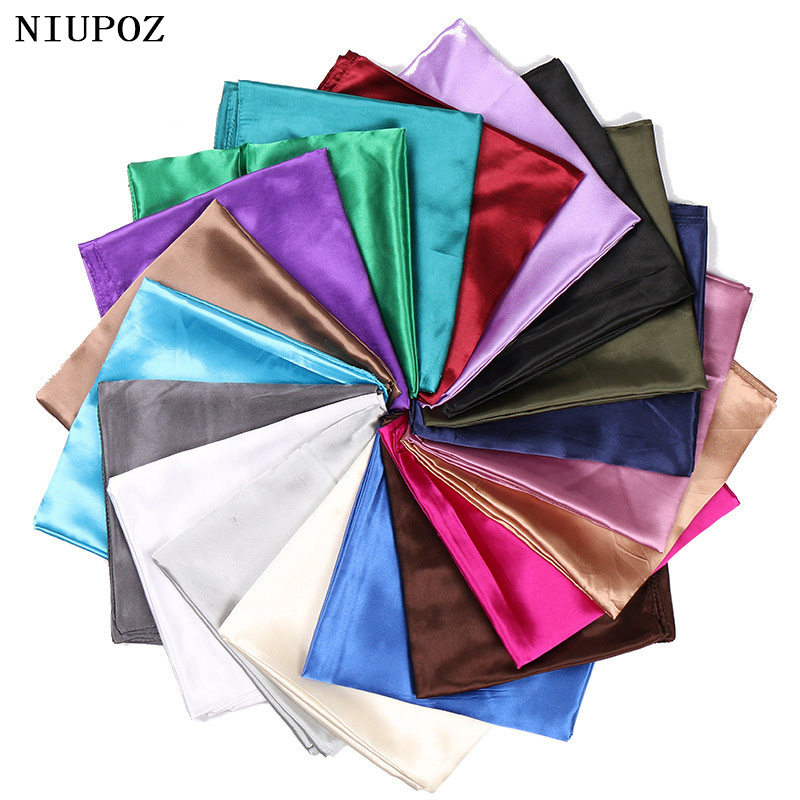 Scarf Silk Square - Vrouwen Mode 90*90Cm Herfst Zomer Effen