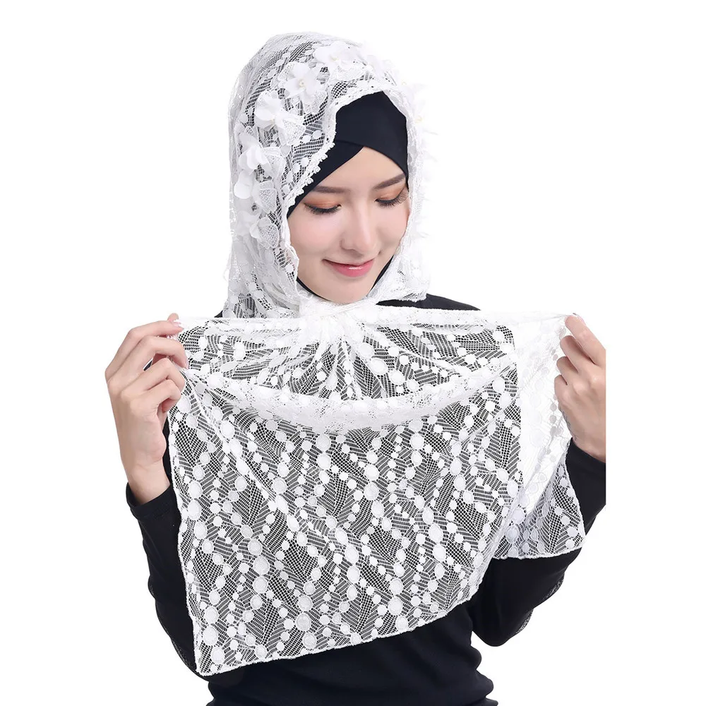 Stole Wedding Shawl - Pure Kleur Ademend Vrouwen Kanten Sjaal