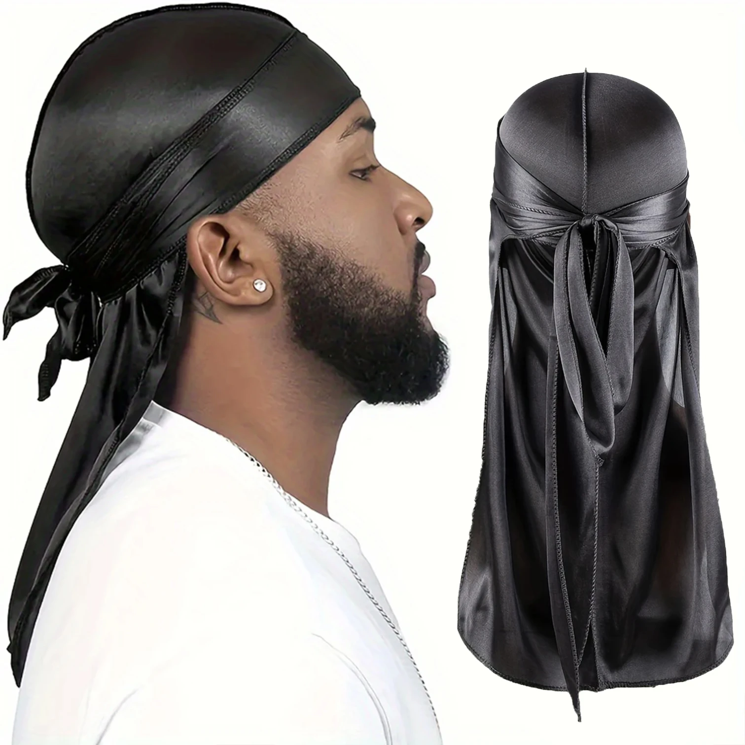 Bandana Doo Rag - Zijden Durag Bonnet Bandana voor heren,