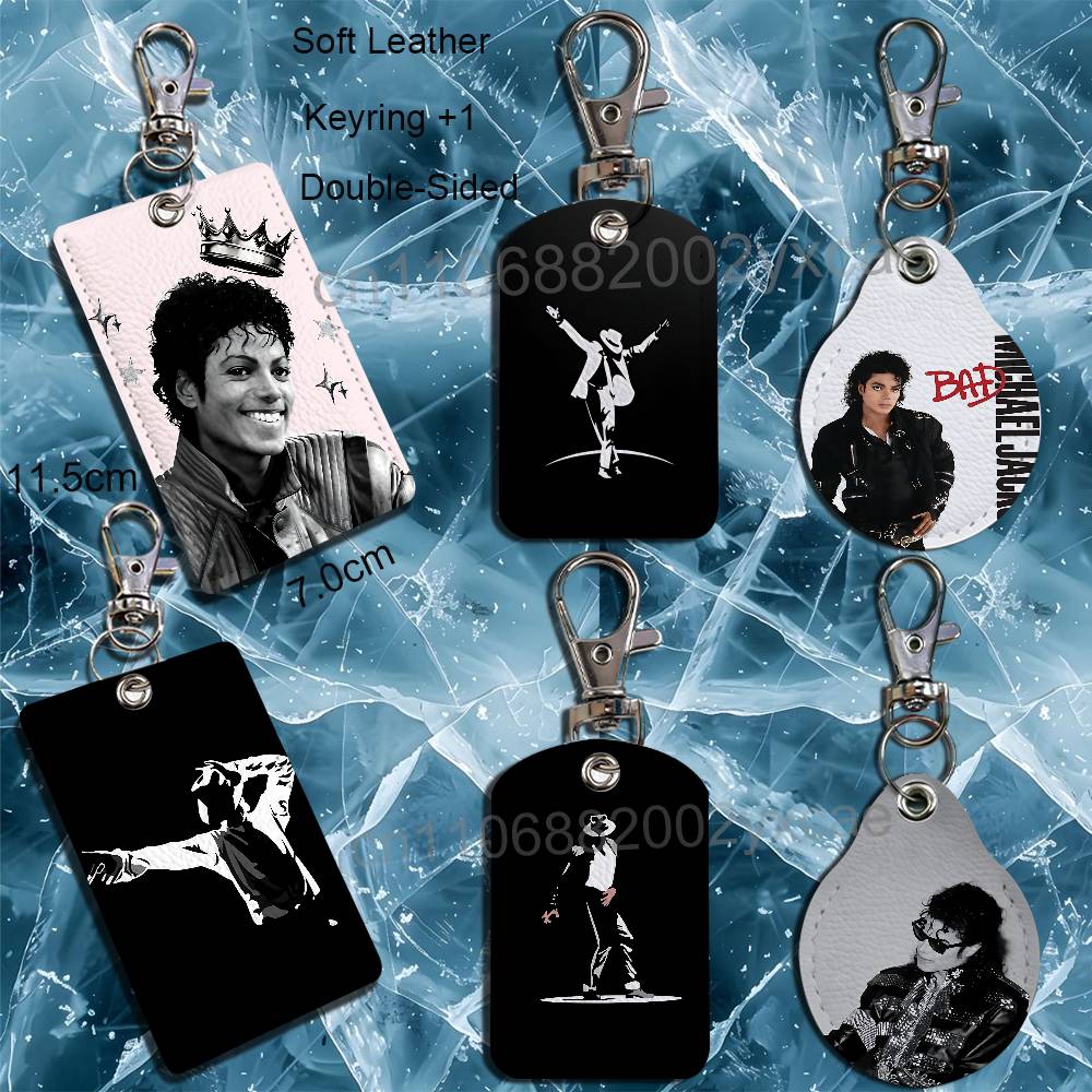 Lanyard Badge Holder - MJ eersteklas Michael Jackson lederen sleutelhanger