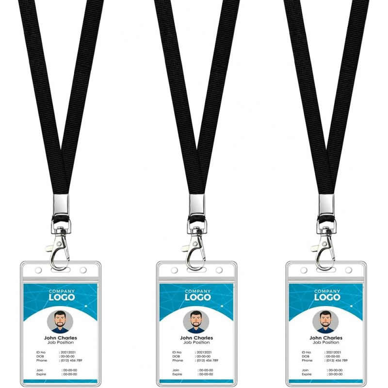 Lanyard Badge Holder - 3-pack Cruise Lanyard met ID-houdersets -