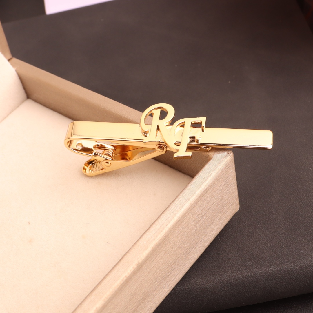 Tie Clip Silver - Aangepaste initiële dasspeld voor bruidegom roestvrijstalen