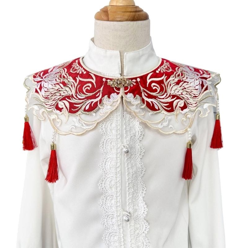 Stole Wedding Shawl - 39BD Unisex mode-sjaal handgeborduurde sjaal Sierlijke