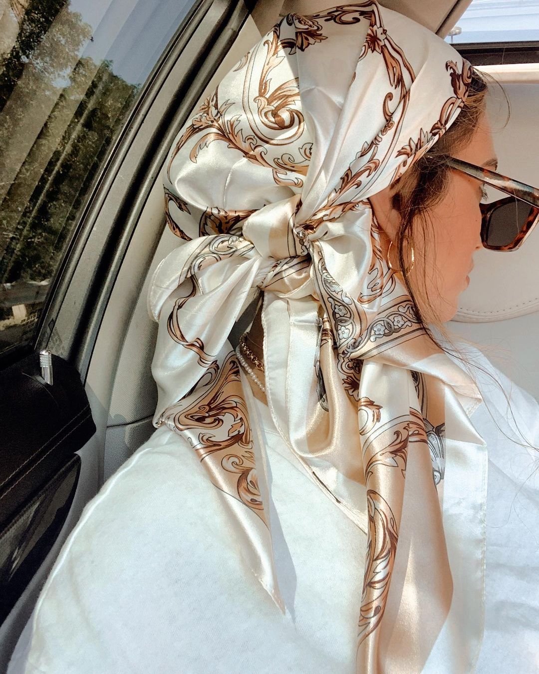 Scarf Silk Square - Satijnen Vierkante Sjaal Vrouwen Moslim Hijab