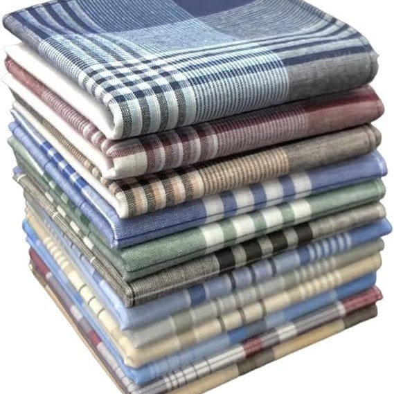 Handkerchief Cotton Men - Herenzakdoeken 100% katoenen zakdoek met geruit