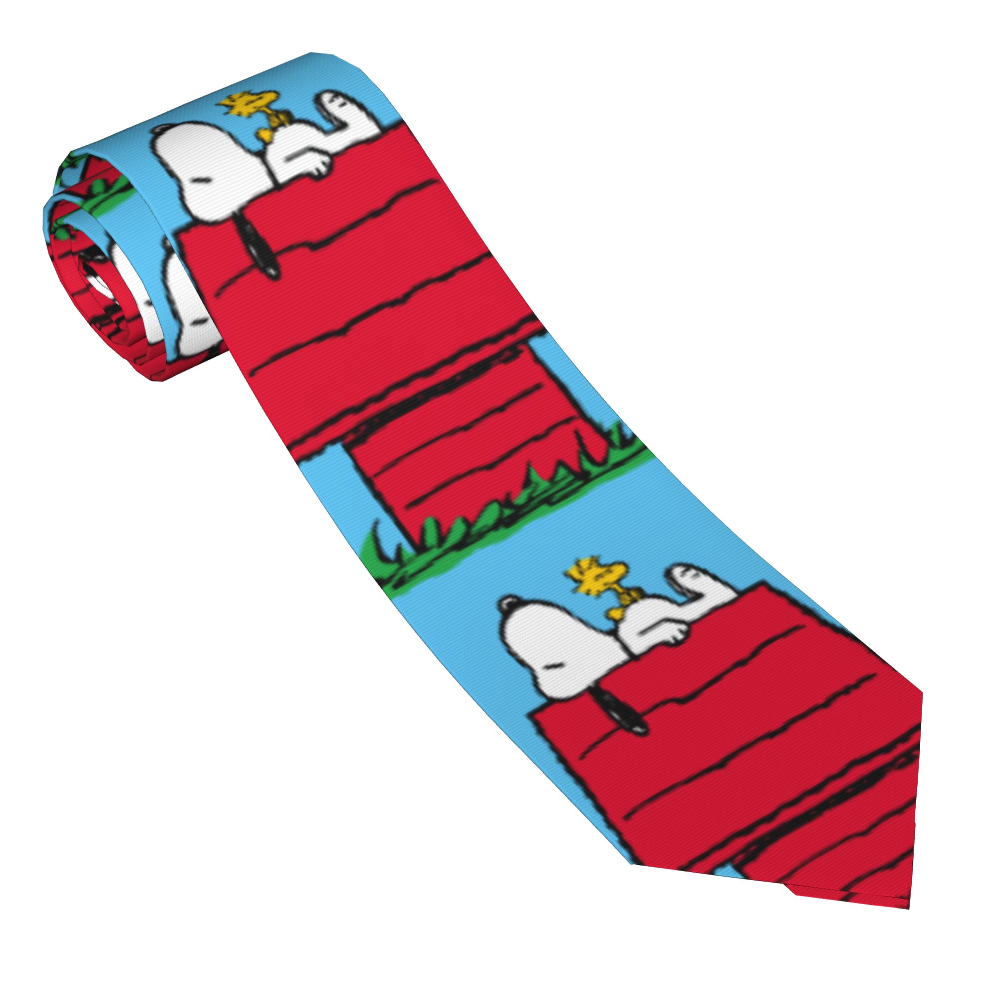 Skinny Tie Men - Stropdassen Snoopy Woodstock Doghouse Unisex Skinny