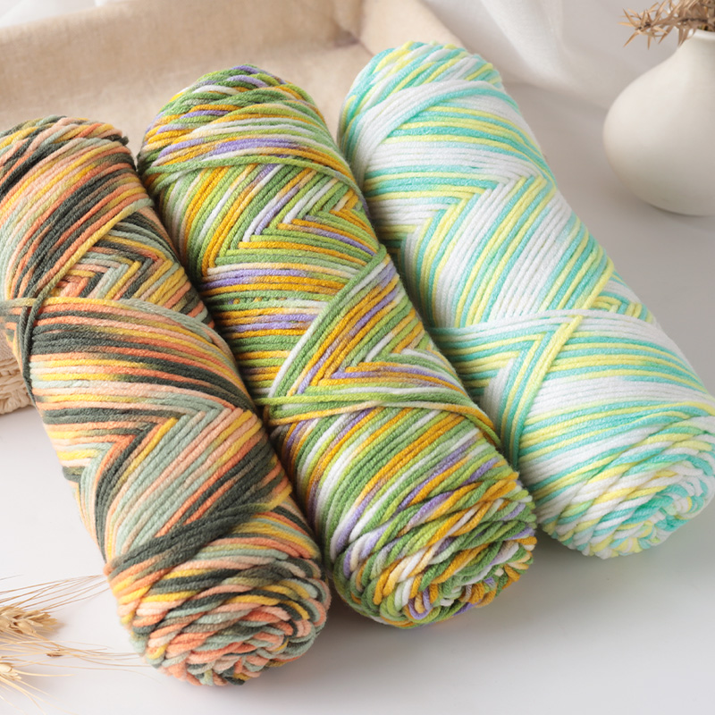 Woven Scarf Blanket - 300g Halo geverfd 5-strengs geverfd melkkatoen