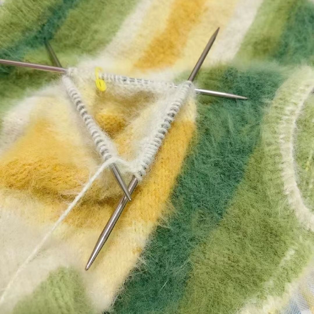 Woven Scarf Blanket - Gradient Wol Mohair Garenverf Mengsel Lang