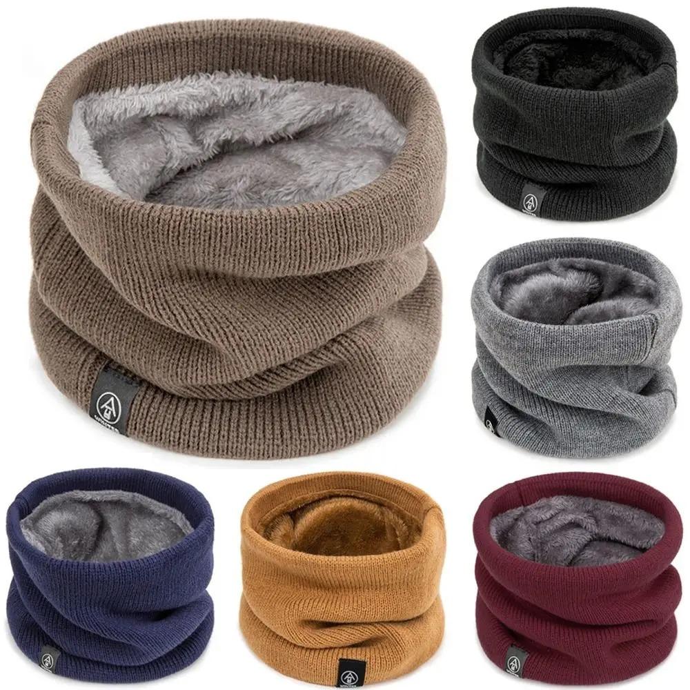 Muffler Men Wool - Mode Vrouwen Gebreide Sjaal Effen Kasjmier