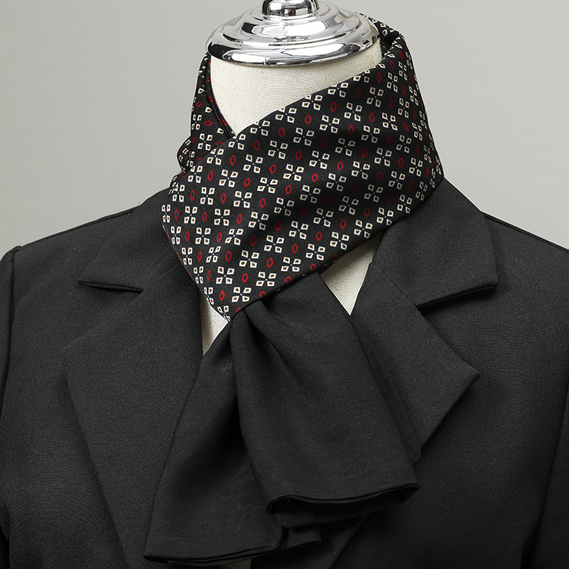 Scarf Silk Square - Herensjaal Imitatiezijde Sjaal Klein Vierkant Pak