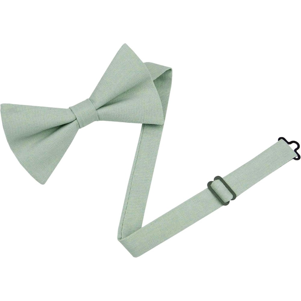 Bow Tie Pre Tied - Linnen-katoenen vlinderdassen - Effen voorgeknoopte strikken
