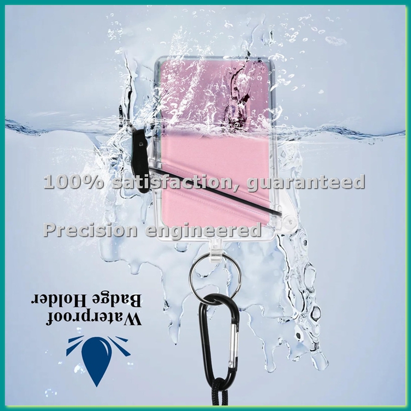 Lanyard Badge Holder - 5-pack waterdichte ID-badgehouder, transparante verticale ID-kaarthouder