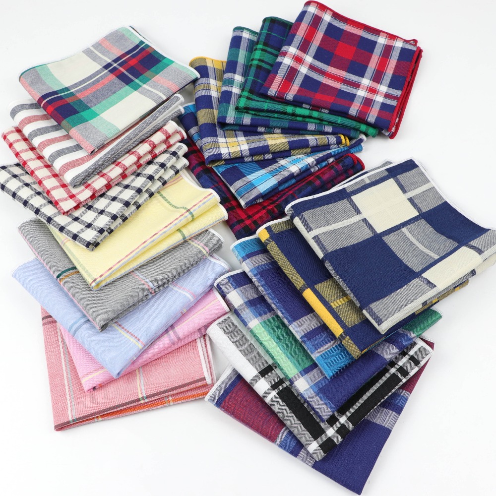 Handkerchief Cotton Men - Mannen Katoen Zakdoeken Geweven Kleurrijke Afdrukken