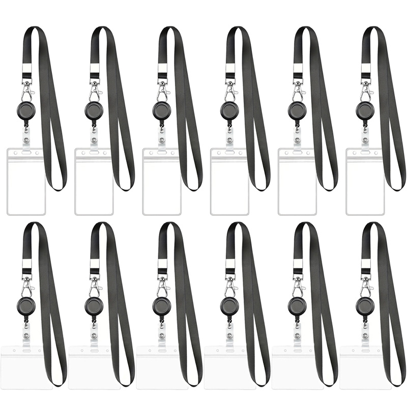 Lanyard Badge Holder - 1-3 stuks waterdichte ID-badgehouder met koord
