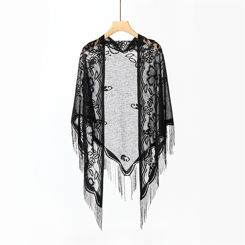 Stole Wedding Shawl - Nieuwe Borduurwerk Kant Sjaal Bloemen Driehoekige