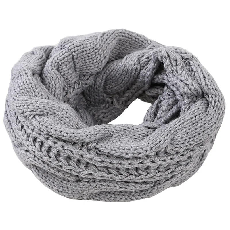 Infinity Scarf Knit - Heren Dames Jongens Meisjes Dik geribbeld