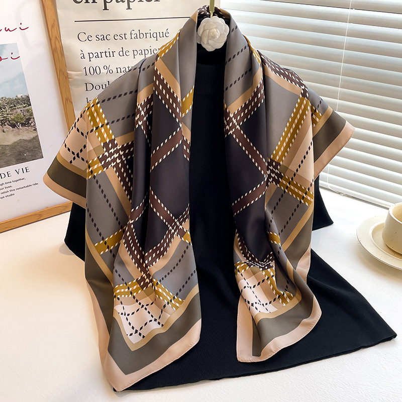 Silk Tie Striped - Nieuwe zomerse bedrukte twill zijden vierkante