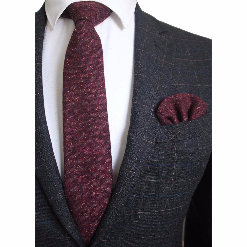Handkerchief Cotton Men - Ricnais 8 cm Wollen Stropdas Effen