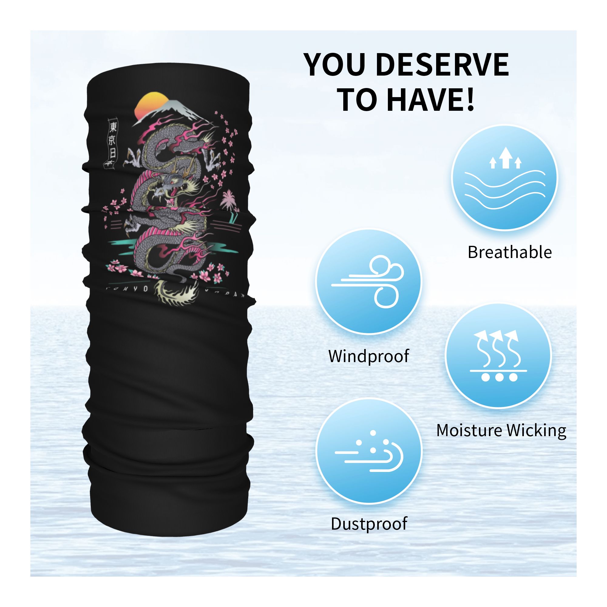 Aangepaste Tokyo Japan Dragon  - Neck Warmer Tube recensie en prijs