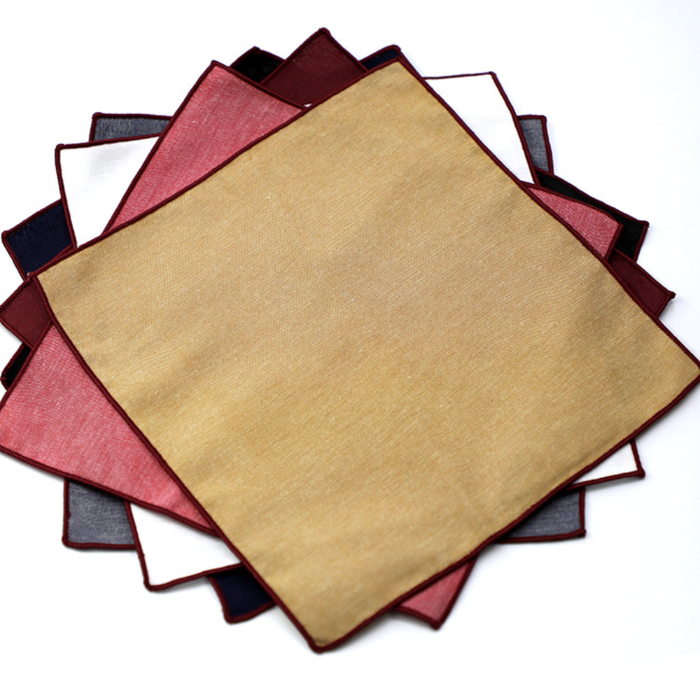 Effen Gestreepte Bruine Zak Vi - Handkerchief Cotton Men recensie en prijs