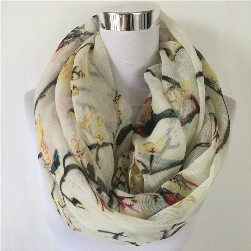 Nieuwe Ekster Vogel print Visc - Infinity Scarf Knit recensie en prijs