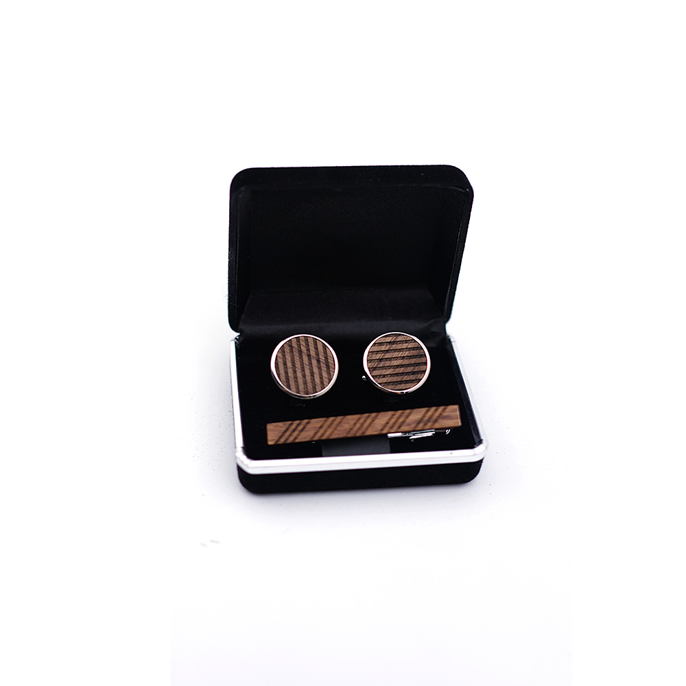 Hoge Kwaliteit Hout Manchetkno - Tie Bar Set Gift recensie en prijs