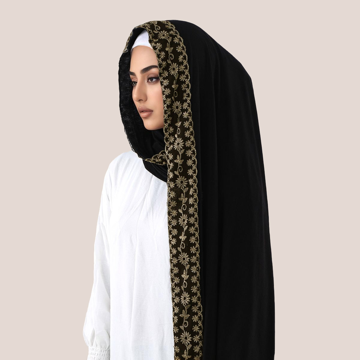 Kant Borduren Katoen Jersey Mo - Head Wrap Turban recensie en prijs