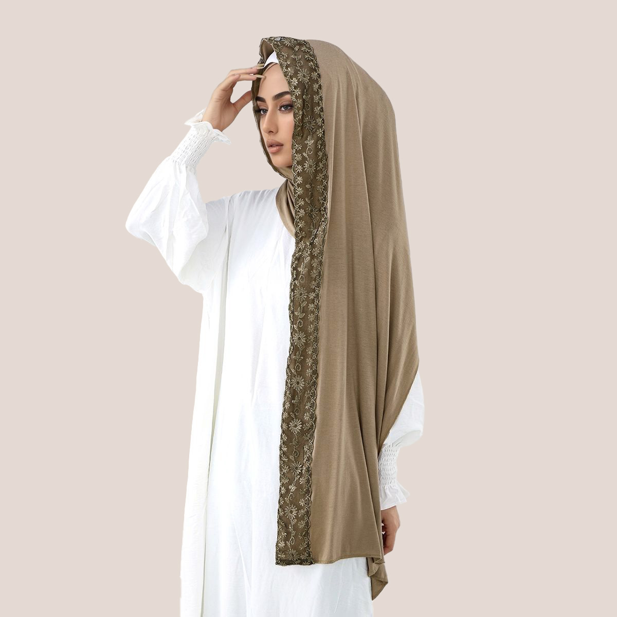 Kant Borduren Katoen Jersey Mo - Head Wrap Turban recensie en prijs