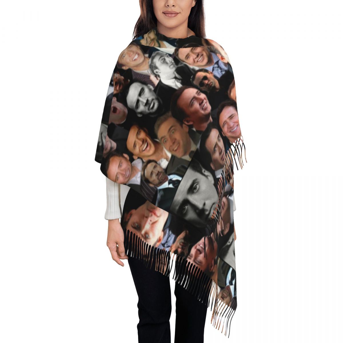 Nicolas Cage Colllage Sjaal Wr - Pashmina Wrap Large recensie en prijs