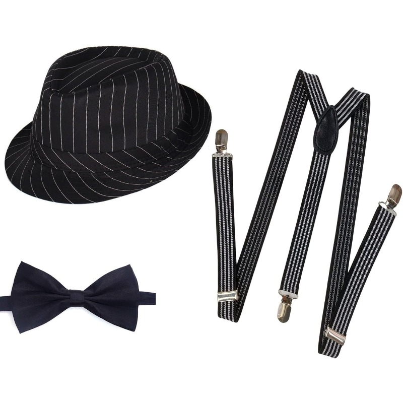 Jaren '20 Herenkostuum Fedora  - Bow Tie Pre Tied recensie en prijs
