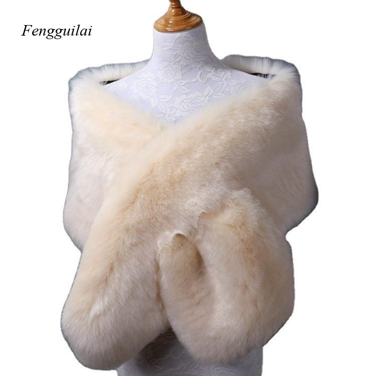 Witte imitatiebont sjaal voor  - Stole Wedding Shawl recensie en prijs