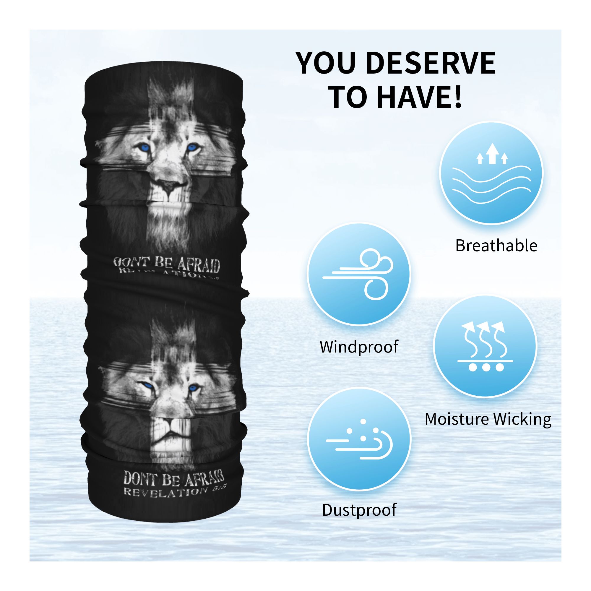 Aangepaste coole leeuw van Jud - Neck Warmer Tube recensie en prijs