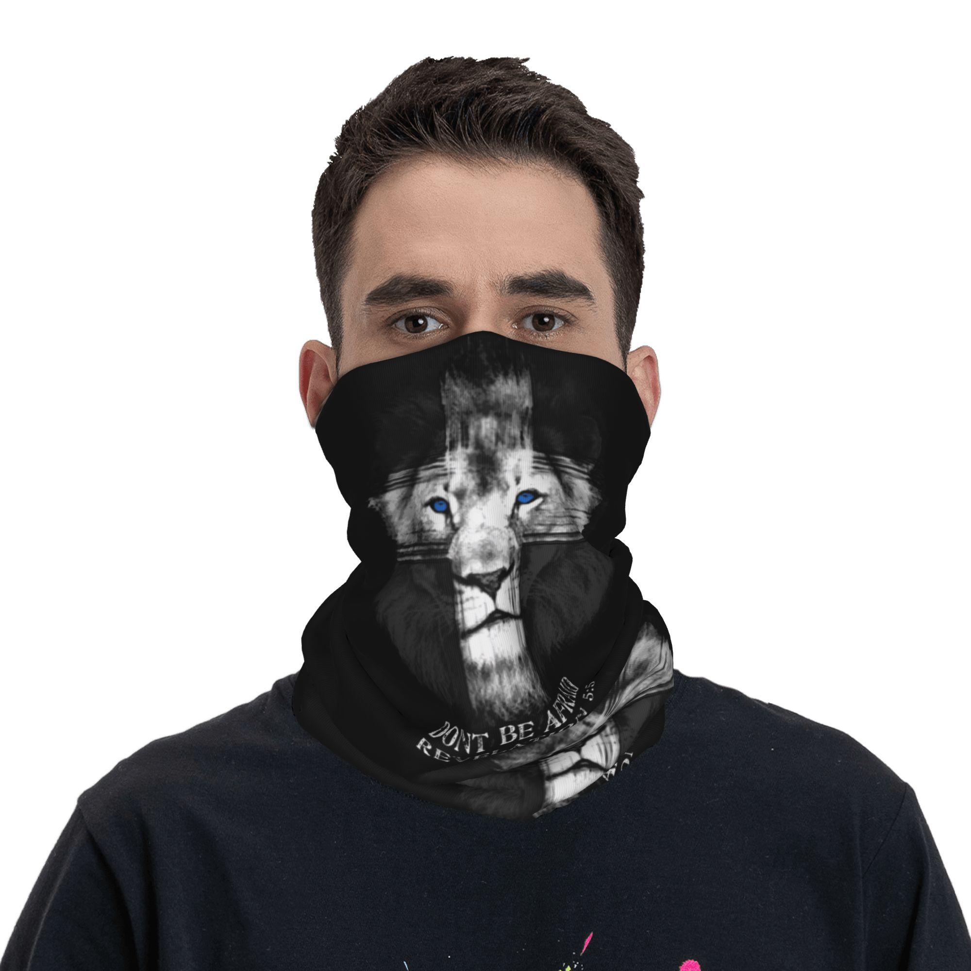 Aangepaste coole leeuw van Jud - Neck Warmer Tube recensie en prijs