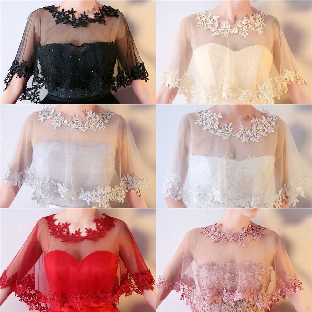 Mode Kant Korte Mouw Schoudero - Stole Wedding Shawl recensie en prijs