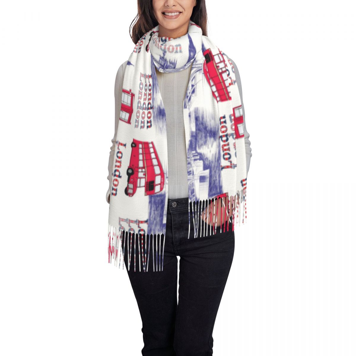 Londen Engeland scènes sjaals  - Pashmina Wrap Large recensie en prijs