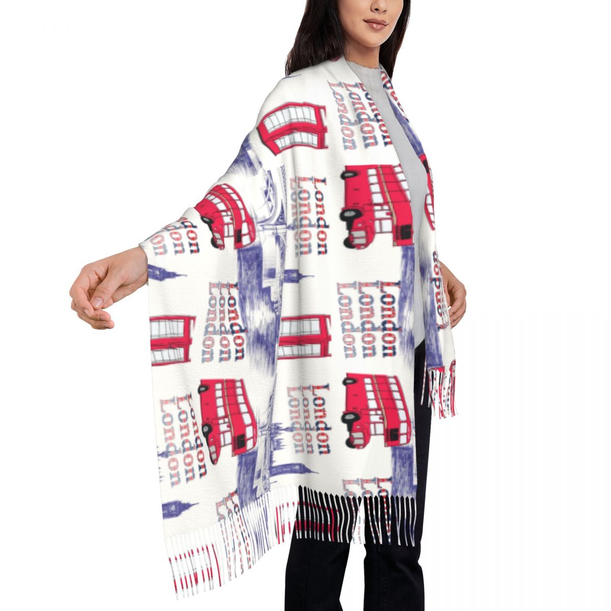 Londen Engeland scènes sjaals  - Pashmina Wrap Large recensie en prijs