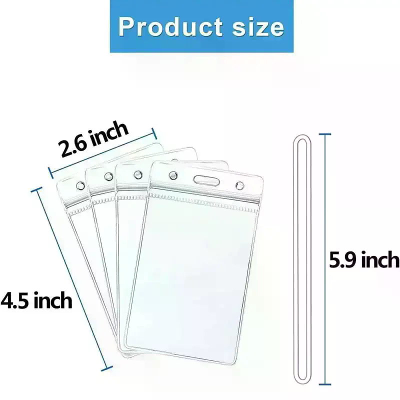 10 stuks doorzichtige plastic  - Lanyard Badge Holder recensie en prijs
