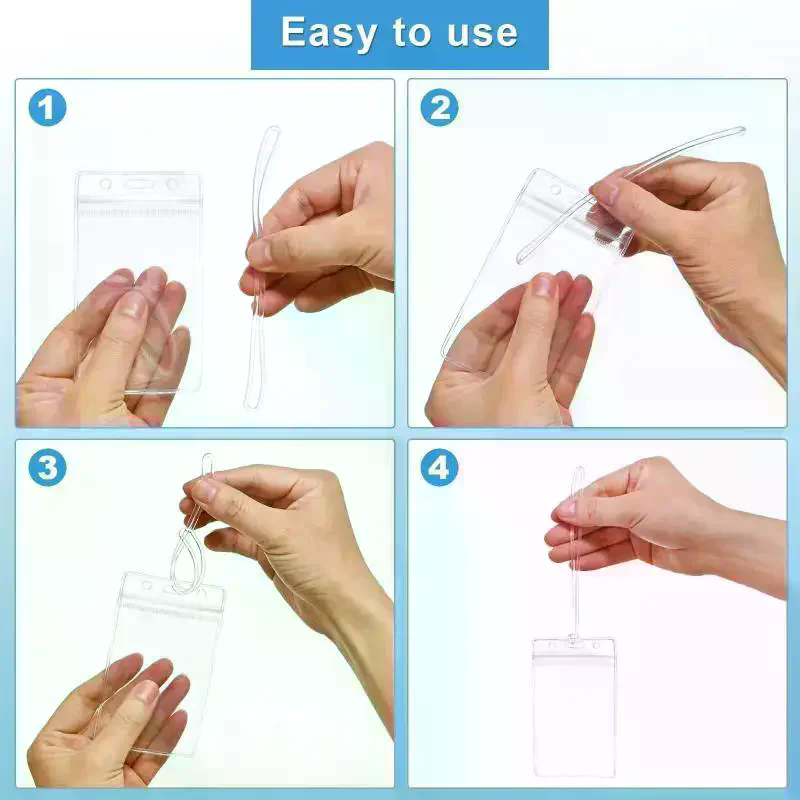 10 stuks doorzichtige plastic  - Lanyard Badge Holder recensie en prijs