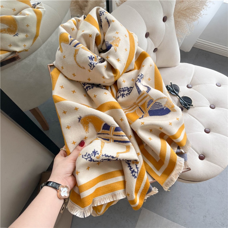 Luxe Paard Print Dikke Kasjmie - Woven Scarf Blanket recensie en prijs