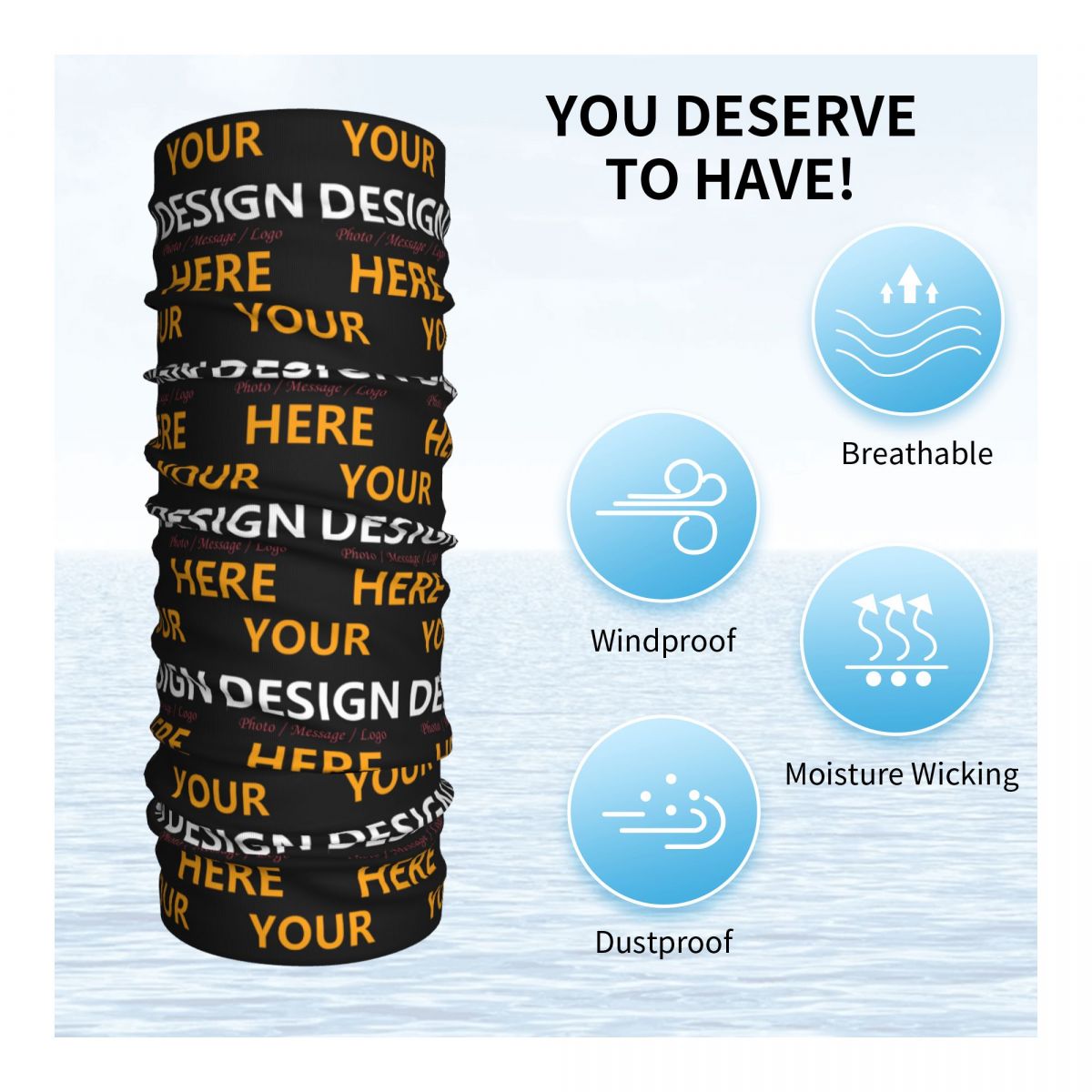 Aangepaste uw ontwerp hier Ban - Neck Warmer Tube recensie en prijs